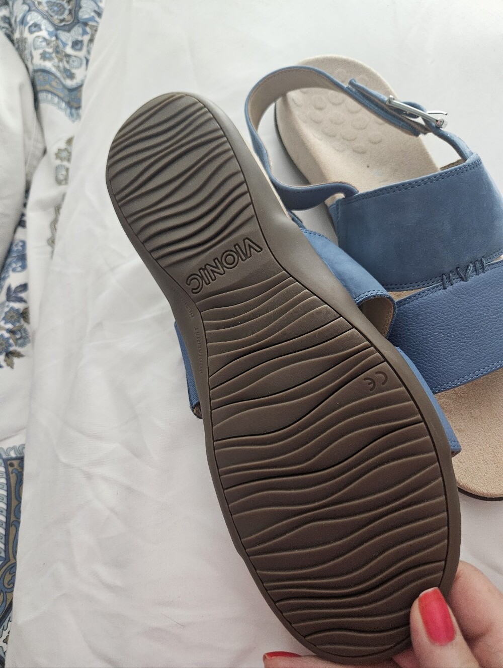 Vionic Morro Blue Two-Strap Slingback Sandal Sz 13 - Picture 4 of 4